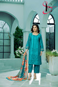 Three Piece Stitched Embroidered Suit - Winters 2024