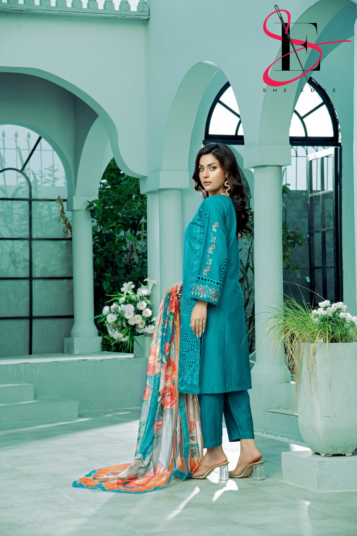 Three Piece Stitched Embroidered Suit - Winters 2024