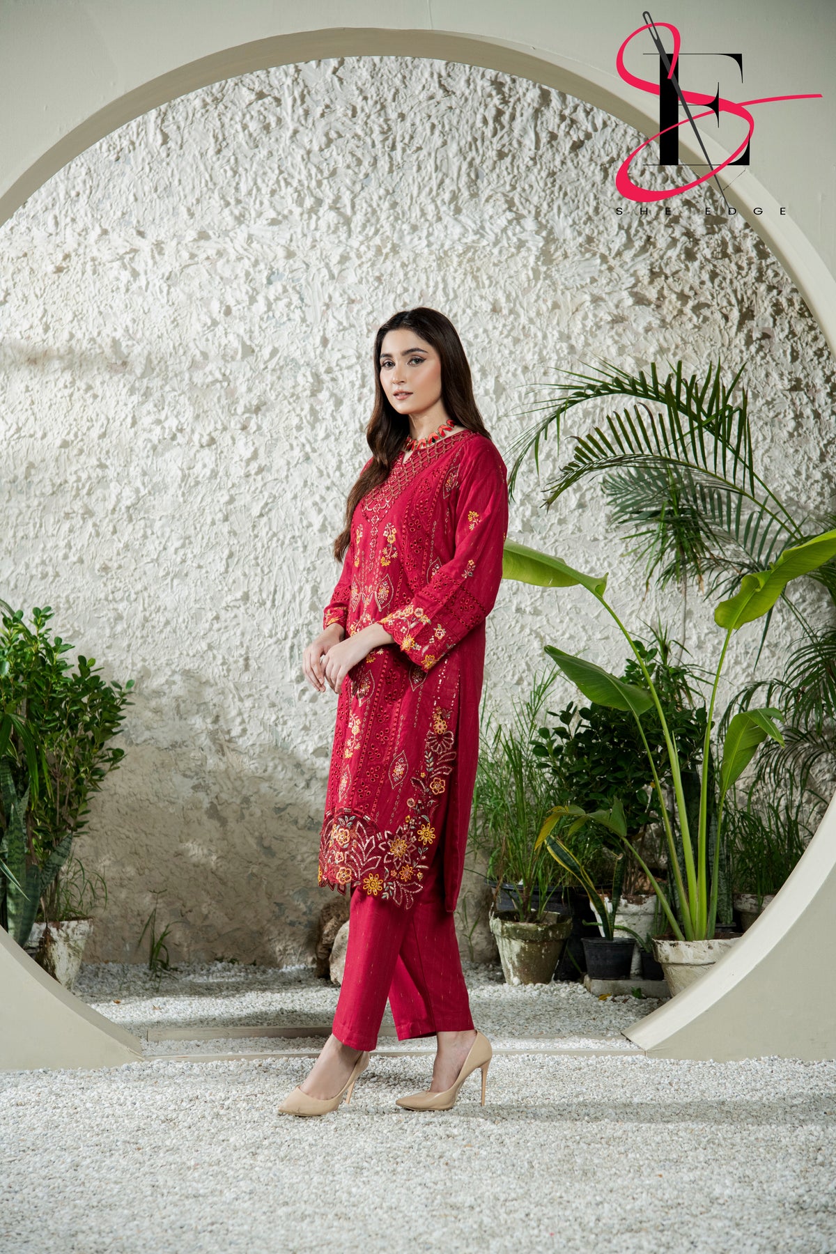 Two Piece Stitched Embroidered Suit -  Winters 2024