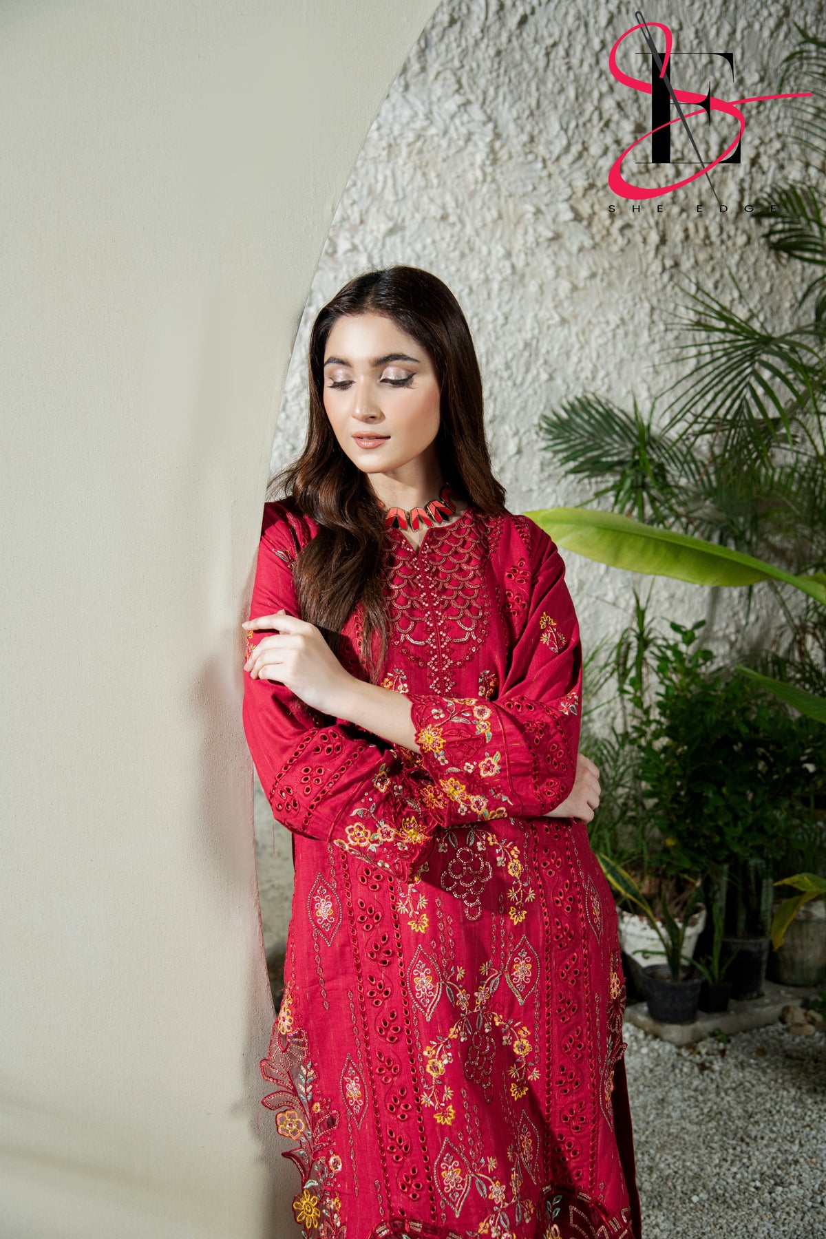 Two Piece Stitched Embroidered Suit -  Winters 2024