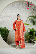 Three Piece Stitched Embroidered Suit - Winters 2024