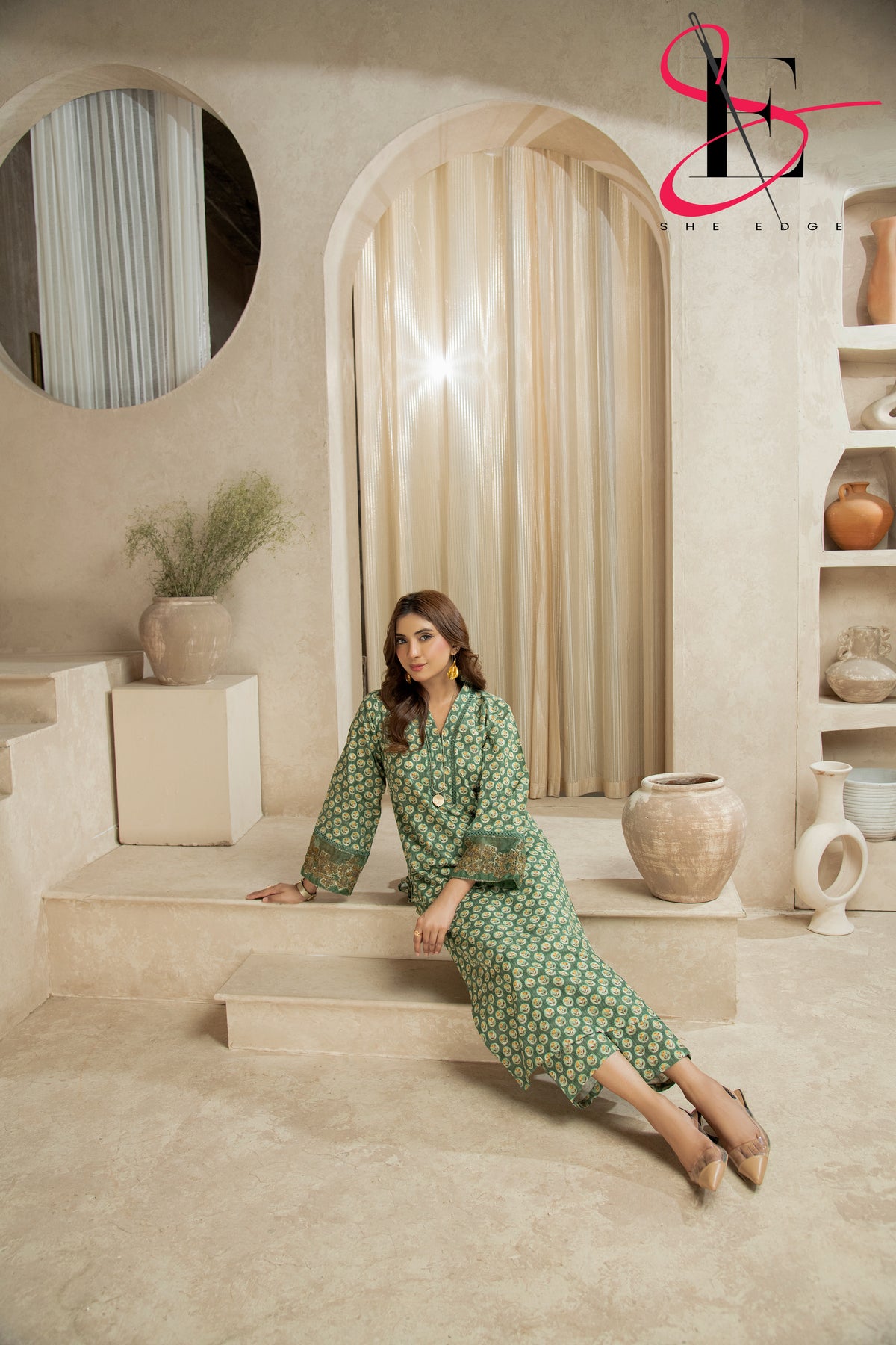 Two Piece Stitched Embroidered Suit -  Winters 2024