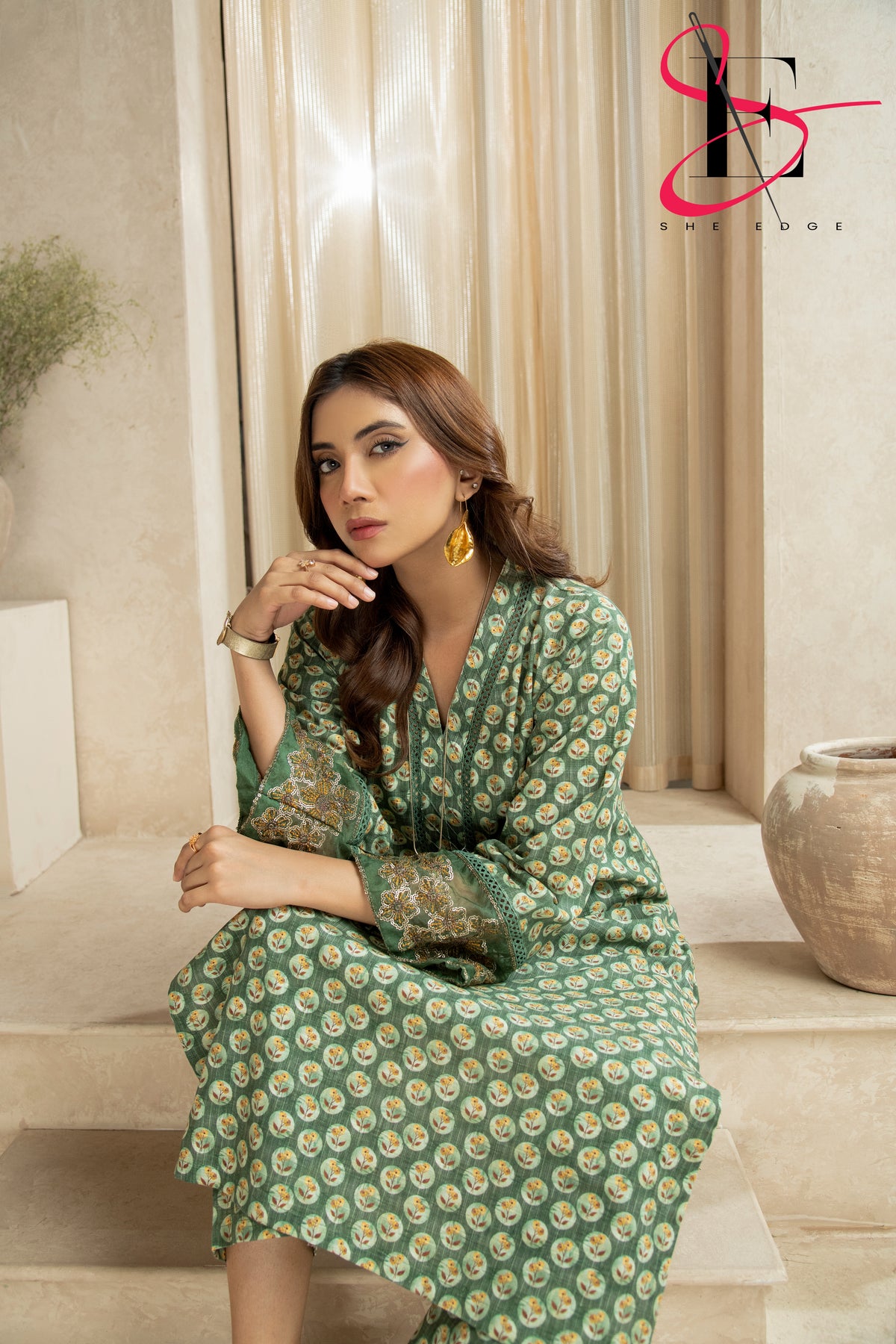 Two Piece Stitched Embroidered Suit -  Winters 2024