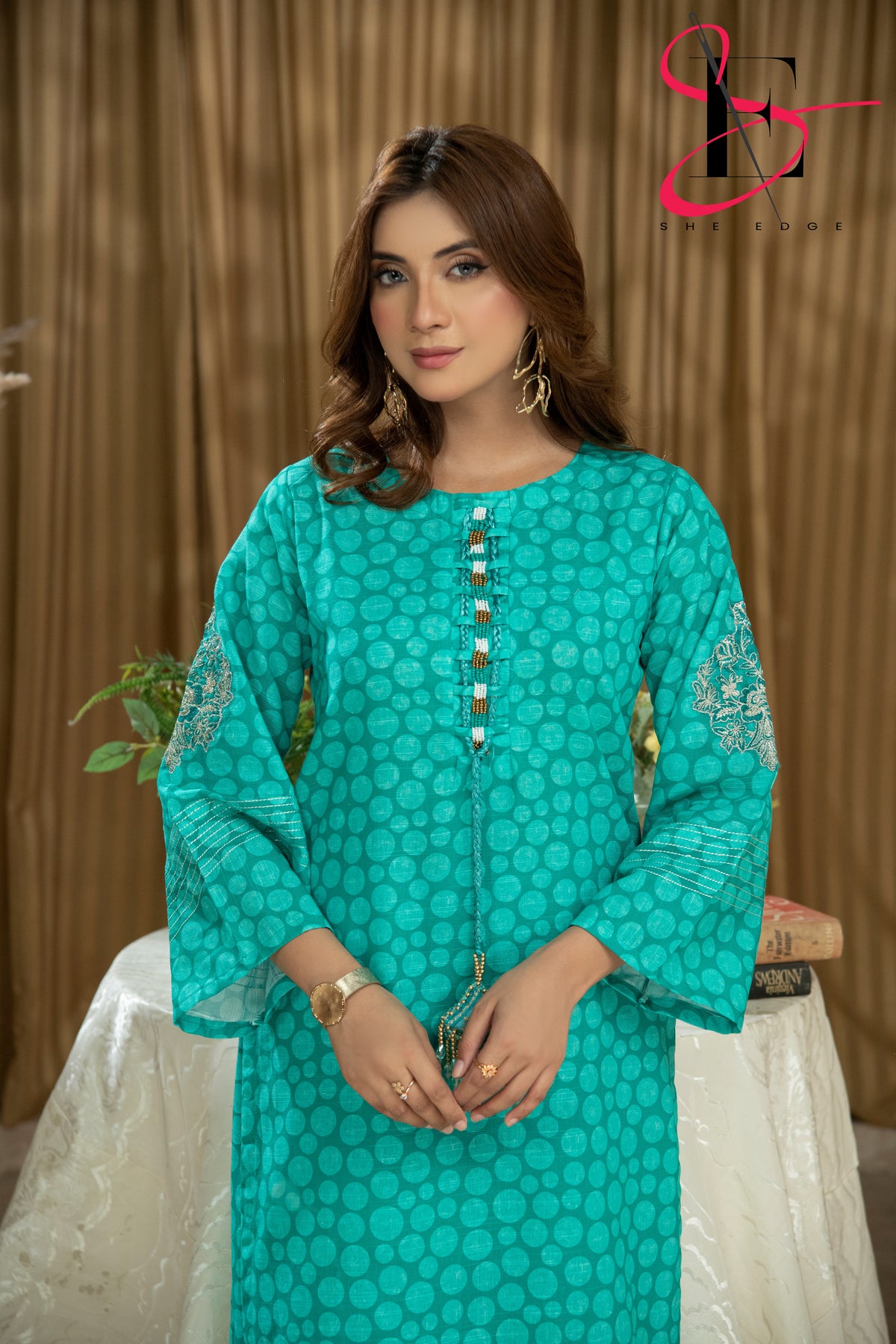 Two Piece Stitched Embroidered Suit -  Winters 2024