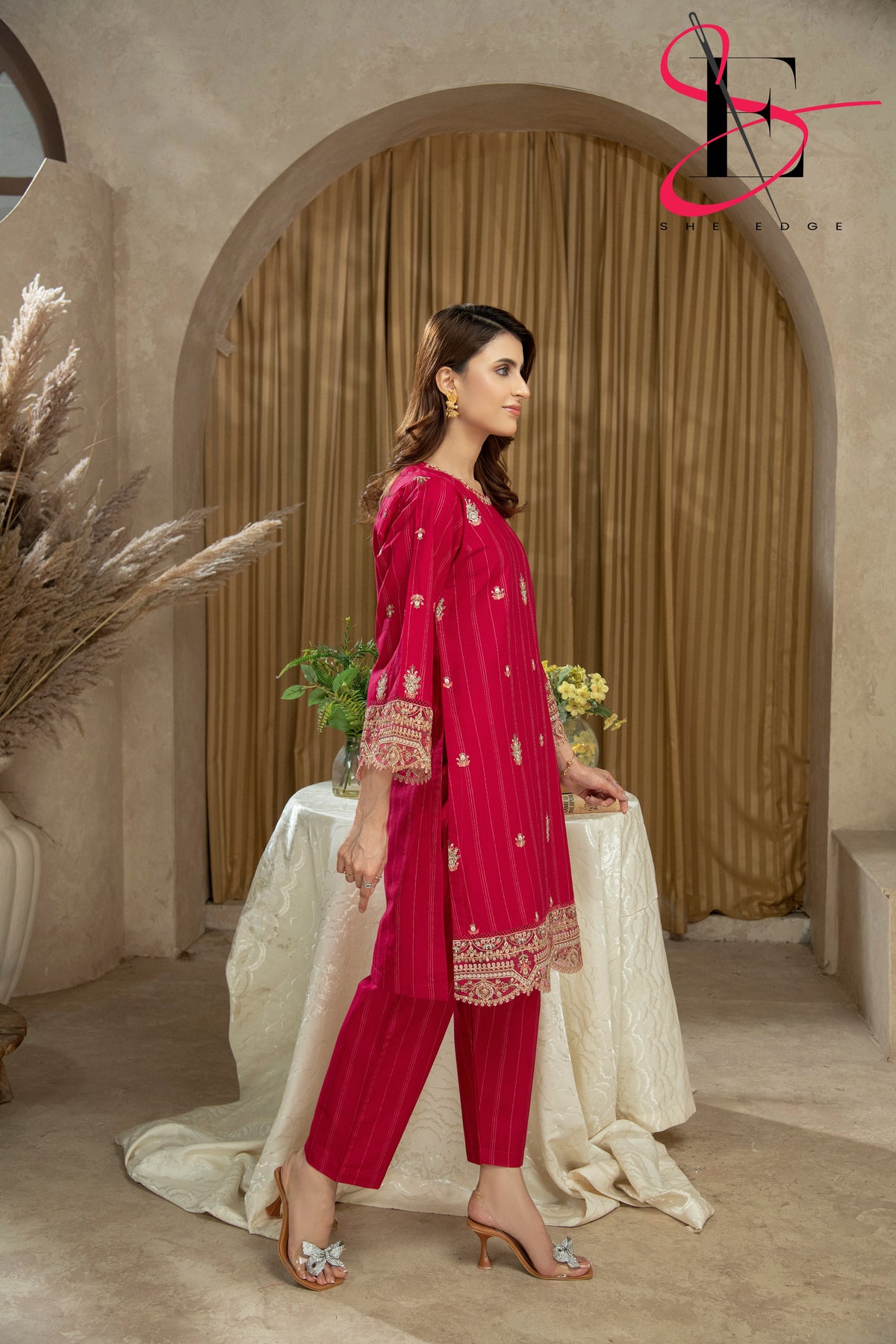 Two Piece Stitched Embroidered Suit -  Winters 2024