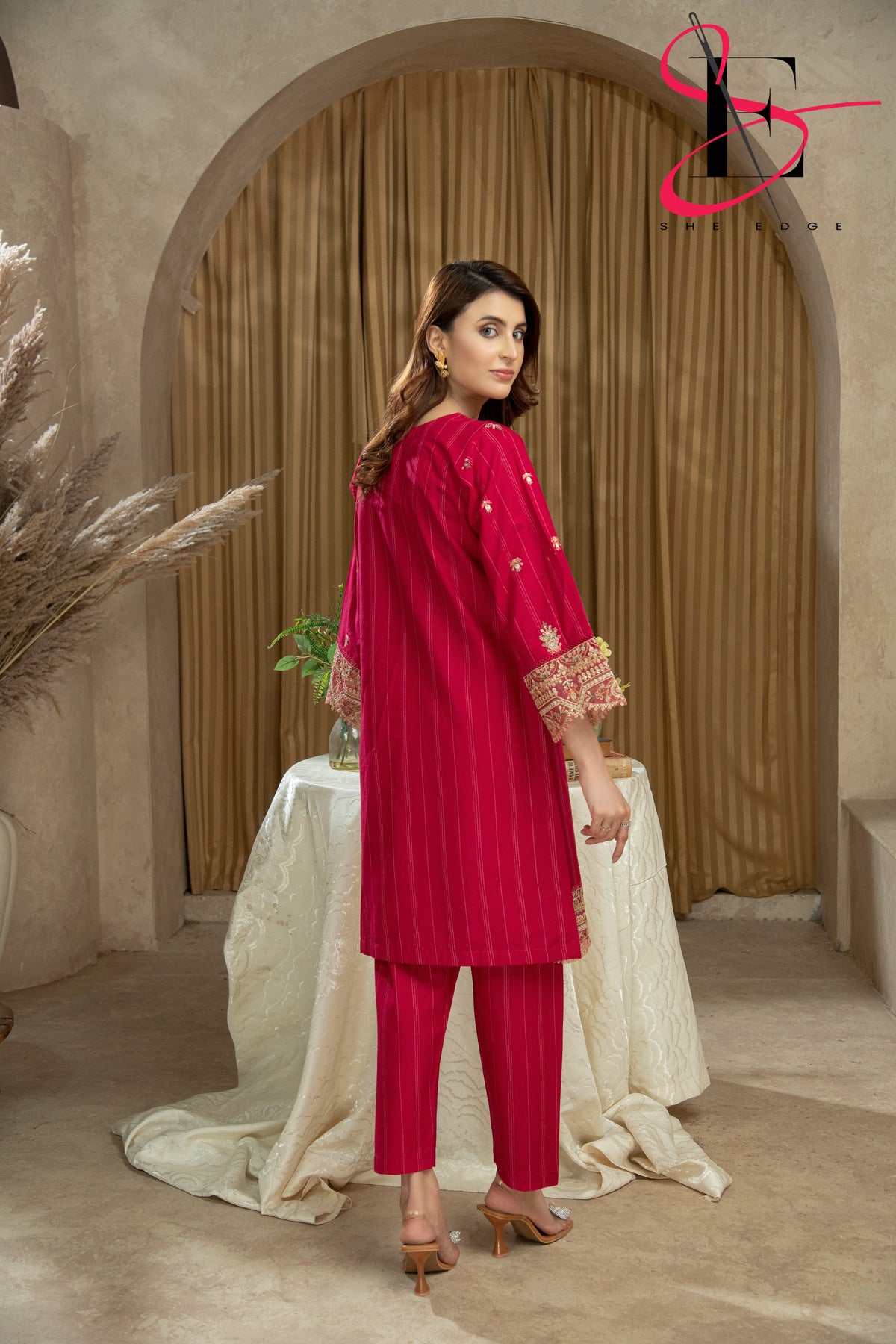 Two Piece Stitched Embroidered Suit -  Winters 2024