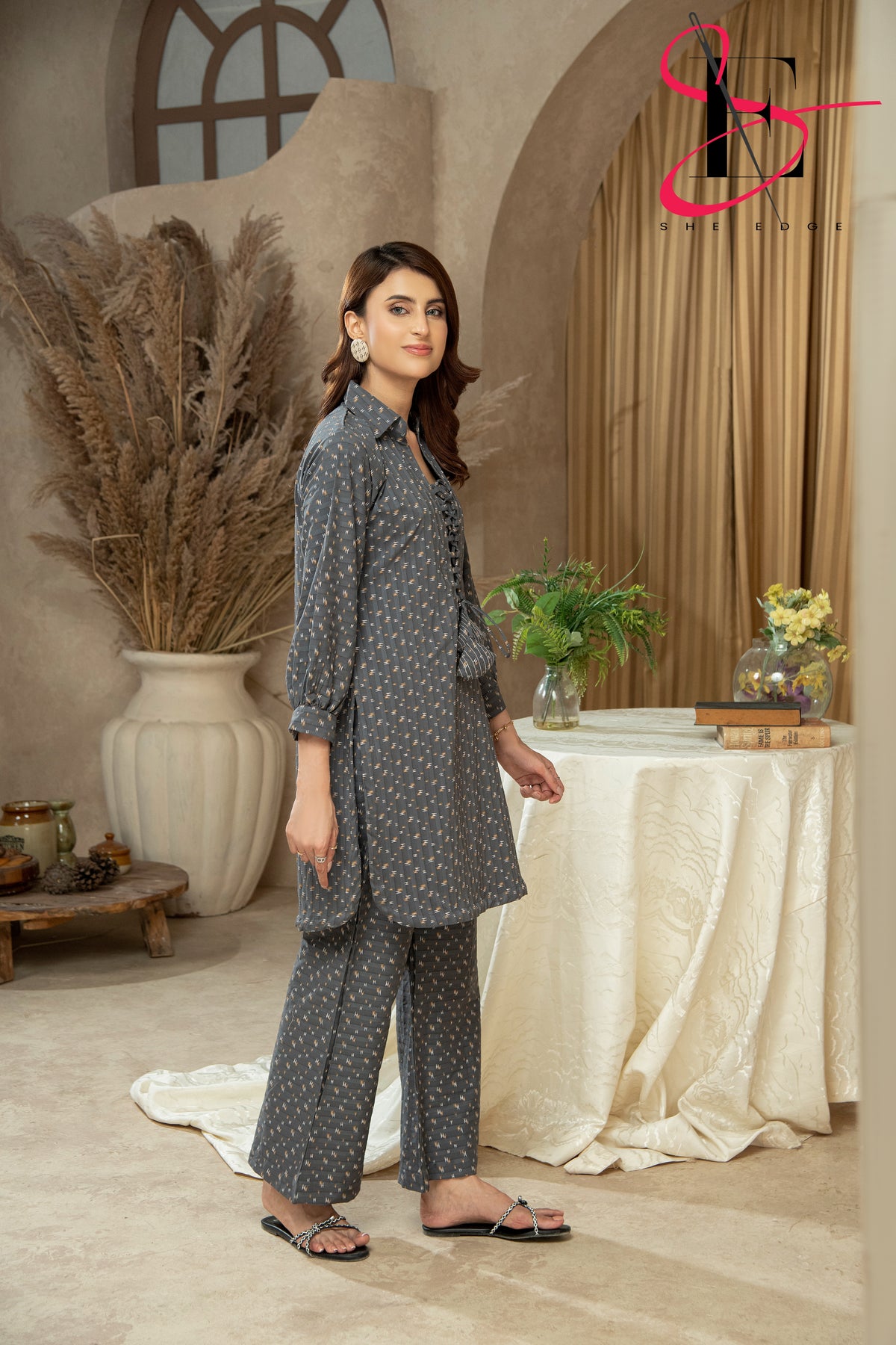 Two Piece Stitched Embroidered Suit -  Winters 2024