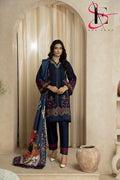 Three Piece Stitched Embroidered Suit - Winters 2024