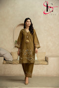 Two Piece Stitched Embroidered Suit -  Winters 2024