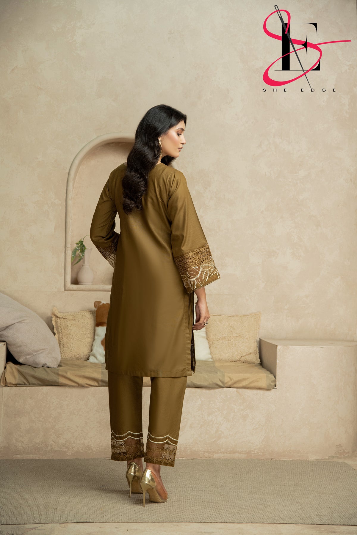 Two Piece Stitched Embroidered Suit -  Winters 2024