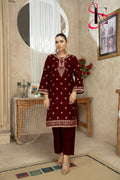 Two Piece Stitched Velvet Suit -  Winters 2024