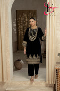 Two Piece Stitched Velvet Suit -  Winters 2024