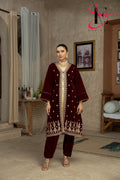 Two Piece Stitched Velvet Suit -  Winters 2024