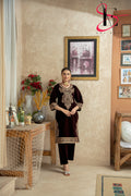 Two Piece Stitched Velvet Suit -  Winters 2024