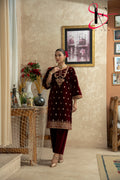 Two Piece Stitched Velvet Suit -  Winters 2024