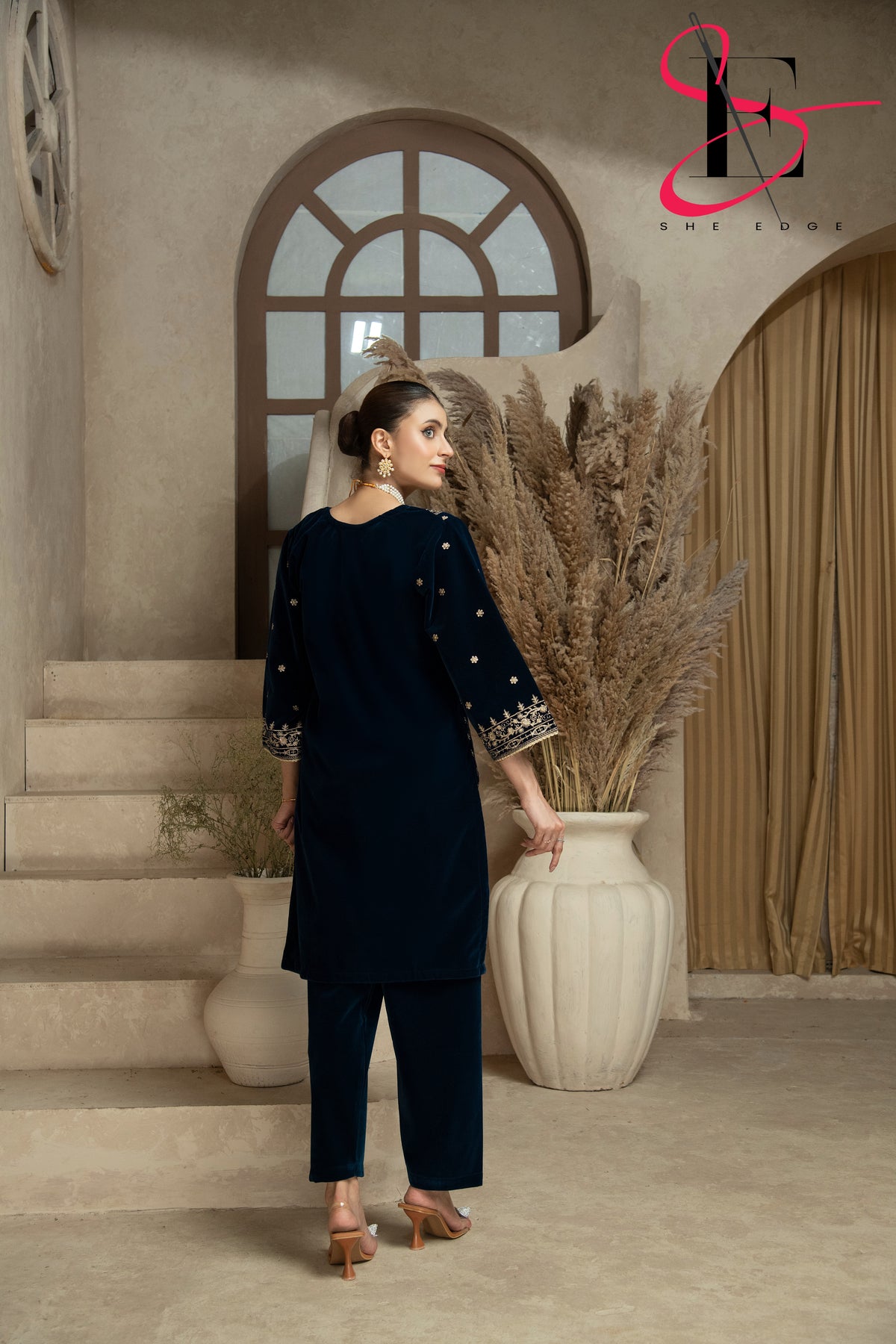 Two Piece Stitched Velvet Suit -  Winters 2024