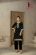 Two Piece Stitched Velvet Suit -  Winters 2024