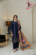Three Piece Stitched Embroidered Suit - Winters 2024