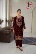 Two Piece Stitched Velvet Suit -  Winters 2024