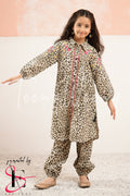 TWO PC EMBROIDERED SUIT - TEENY WEENY KIDS STITCHED EASTERN WEAR