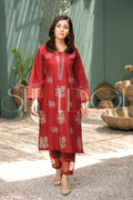 Two Piece Embroidered Lawn Suit - Summers 2023