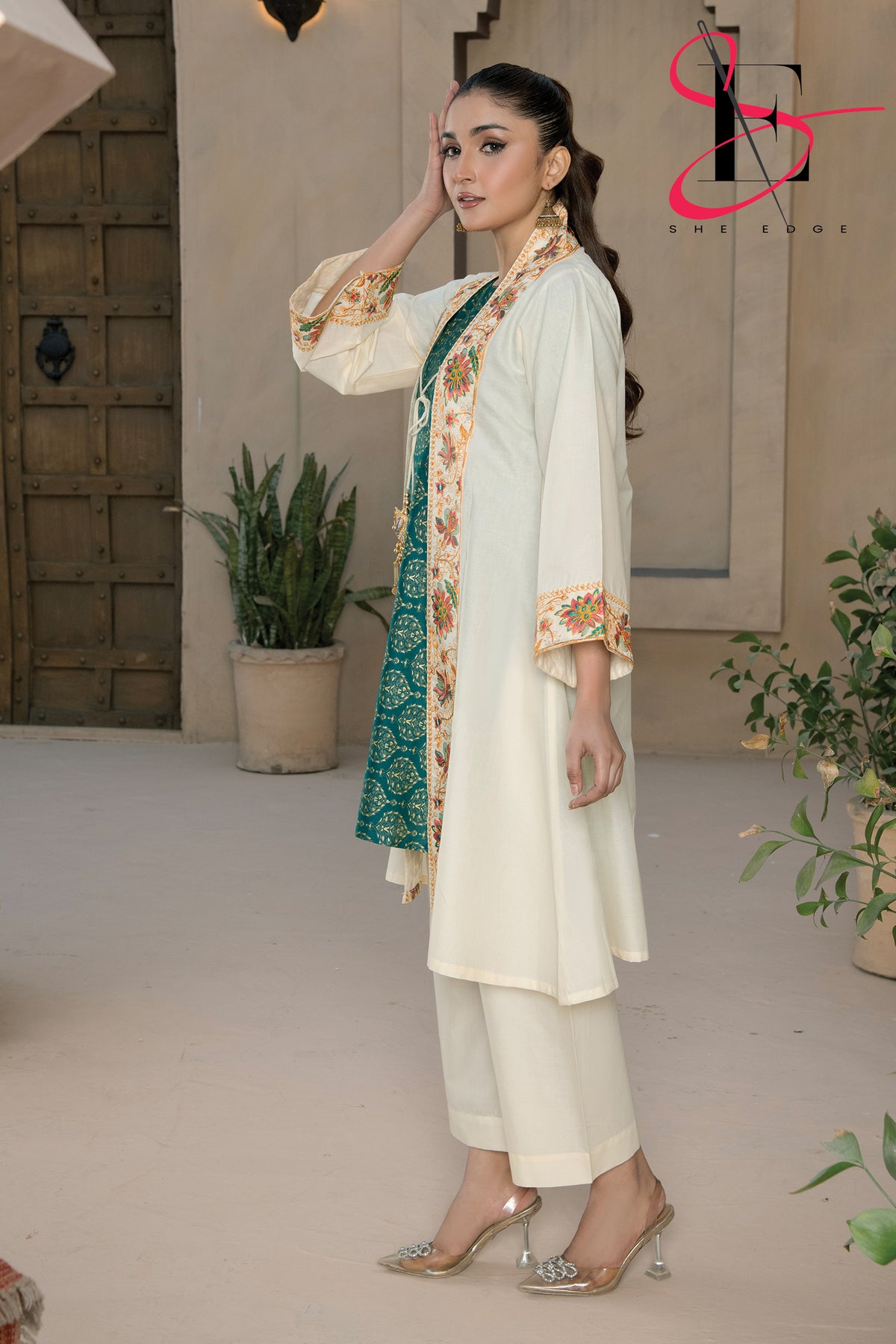 Two Piece Stitched Embroidered Suit -  Summers 2024