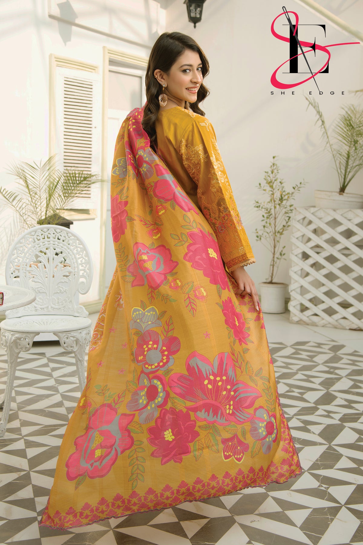 Three Piece Embroidered Suit - Summers 2024