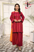 Three Piece Stitched Embroidered Suit -  Summers 2024