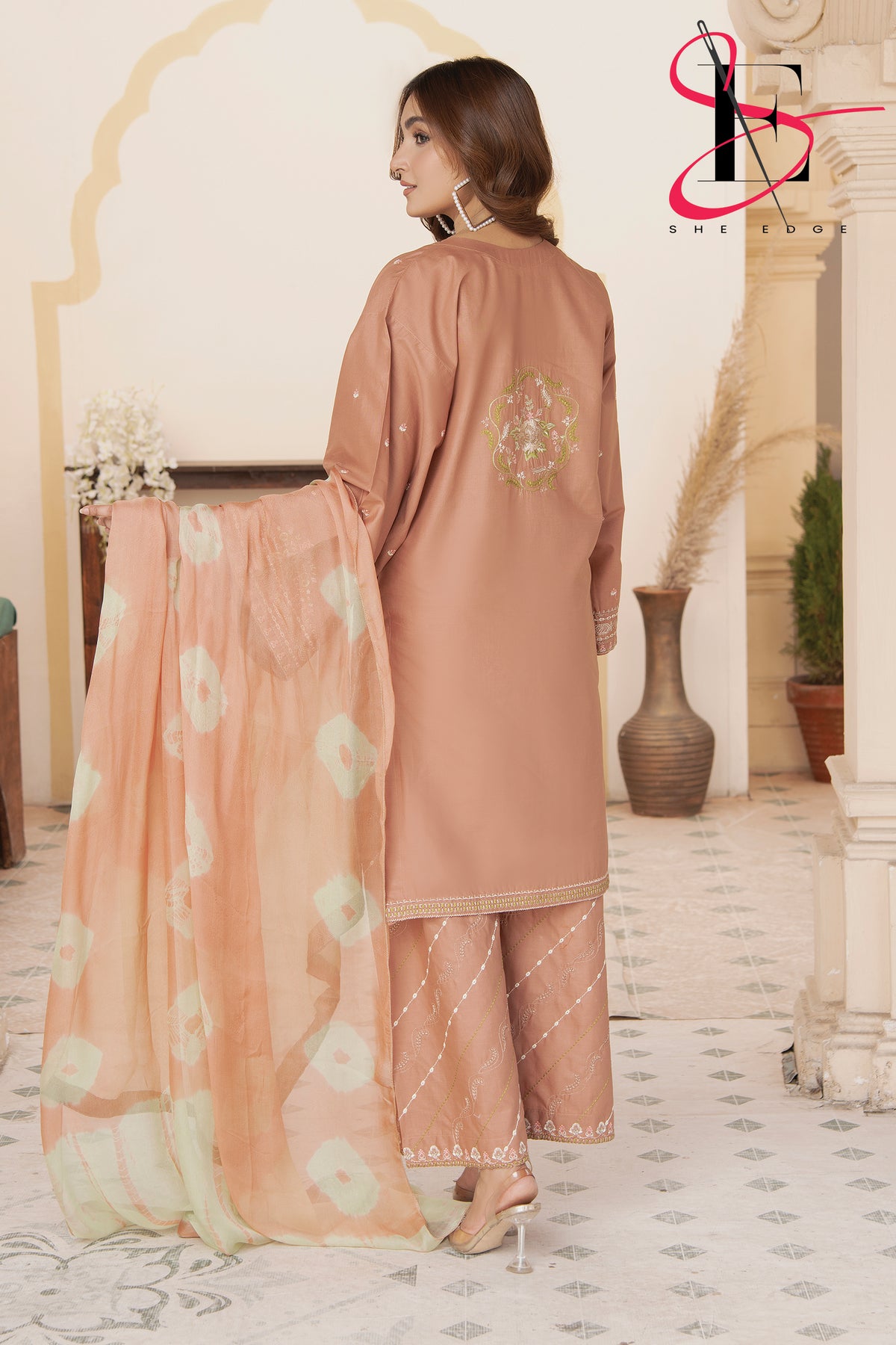 Three Piece Stitched Embroidered Suit -  Summers 2024