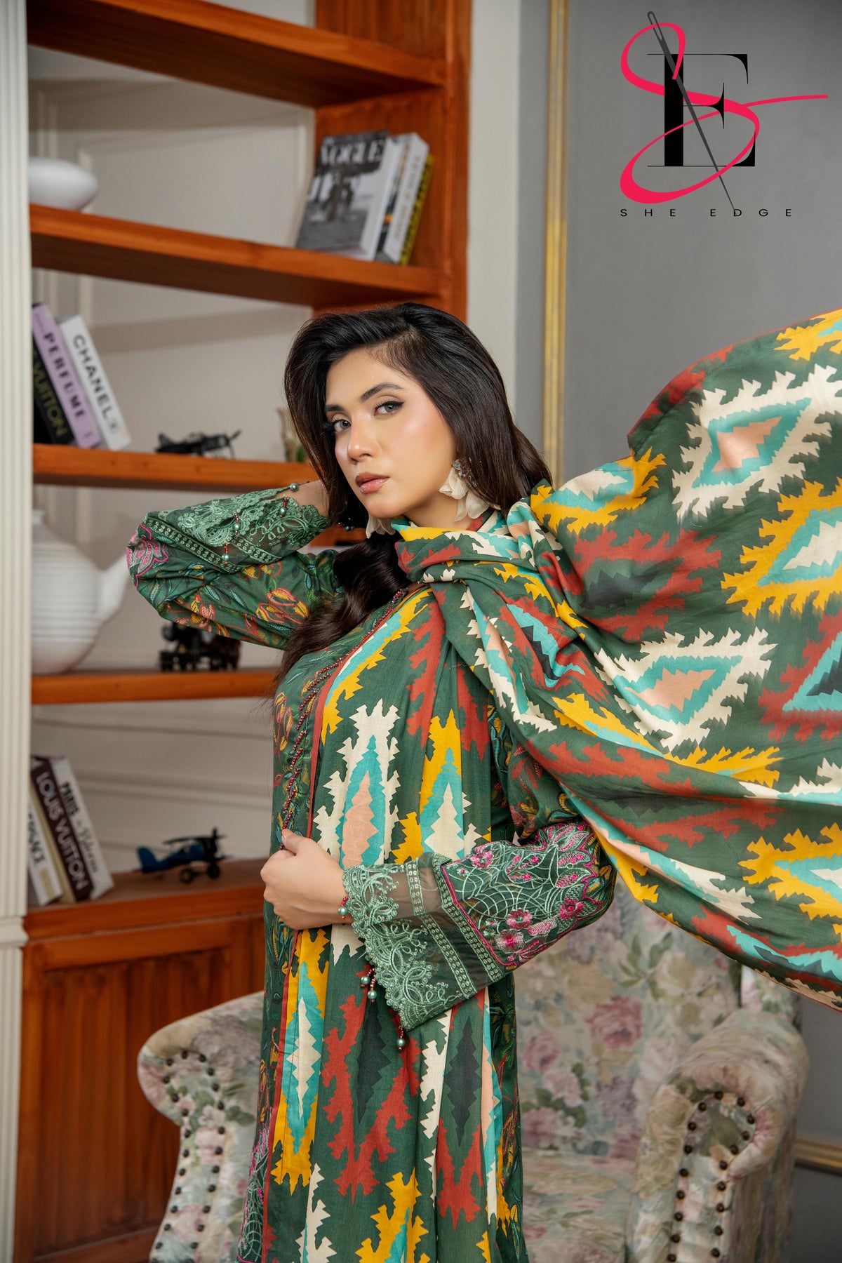 Three Piece Festive Stiched Embroidered Suit - Summers 2025