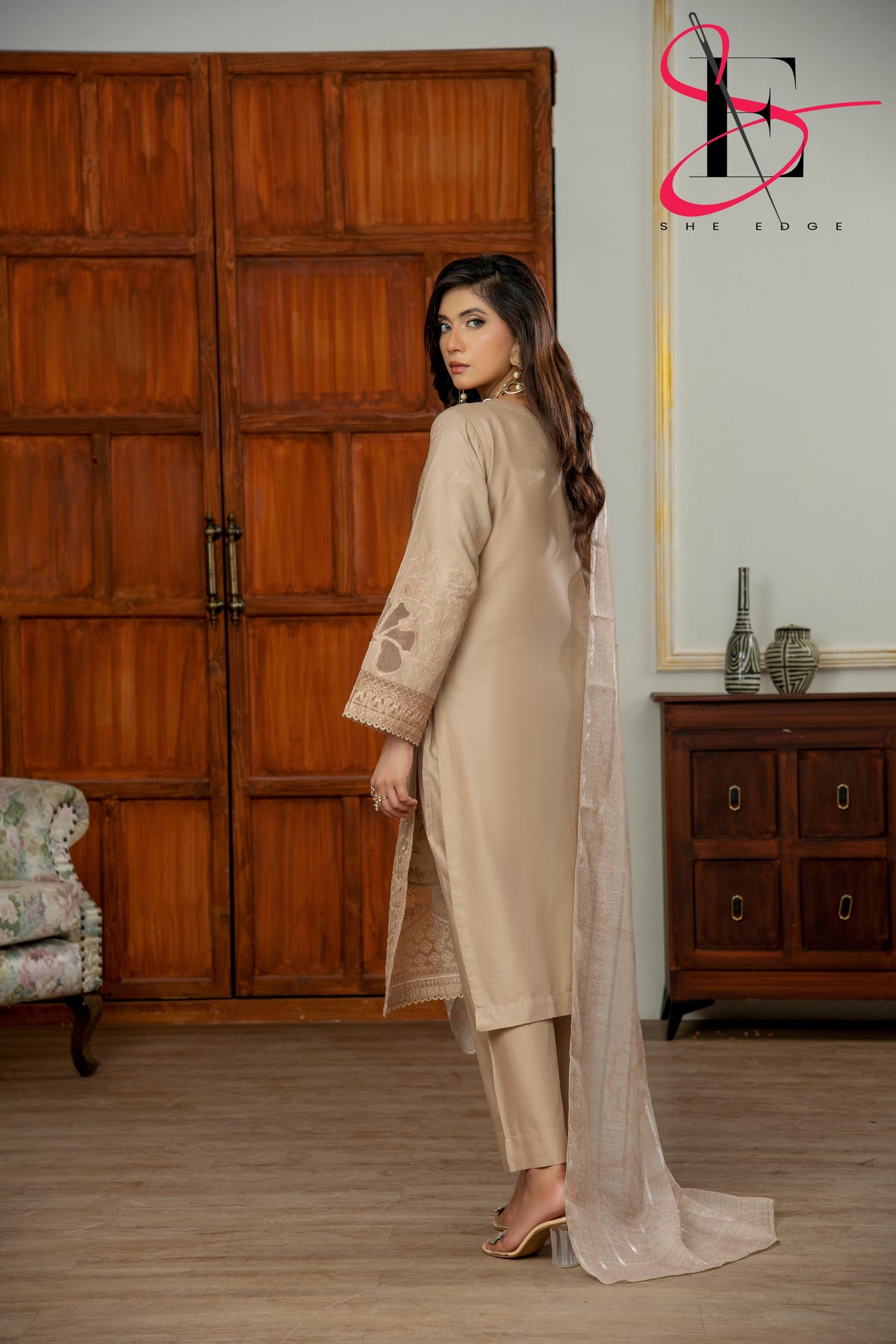 Three Piece Festive Stiched Embroidered Suit - Summers 2025