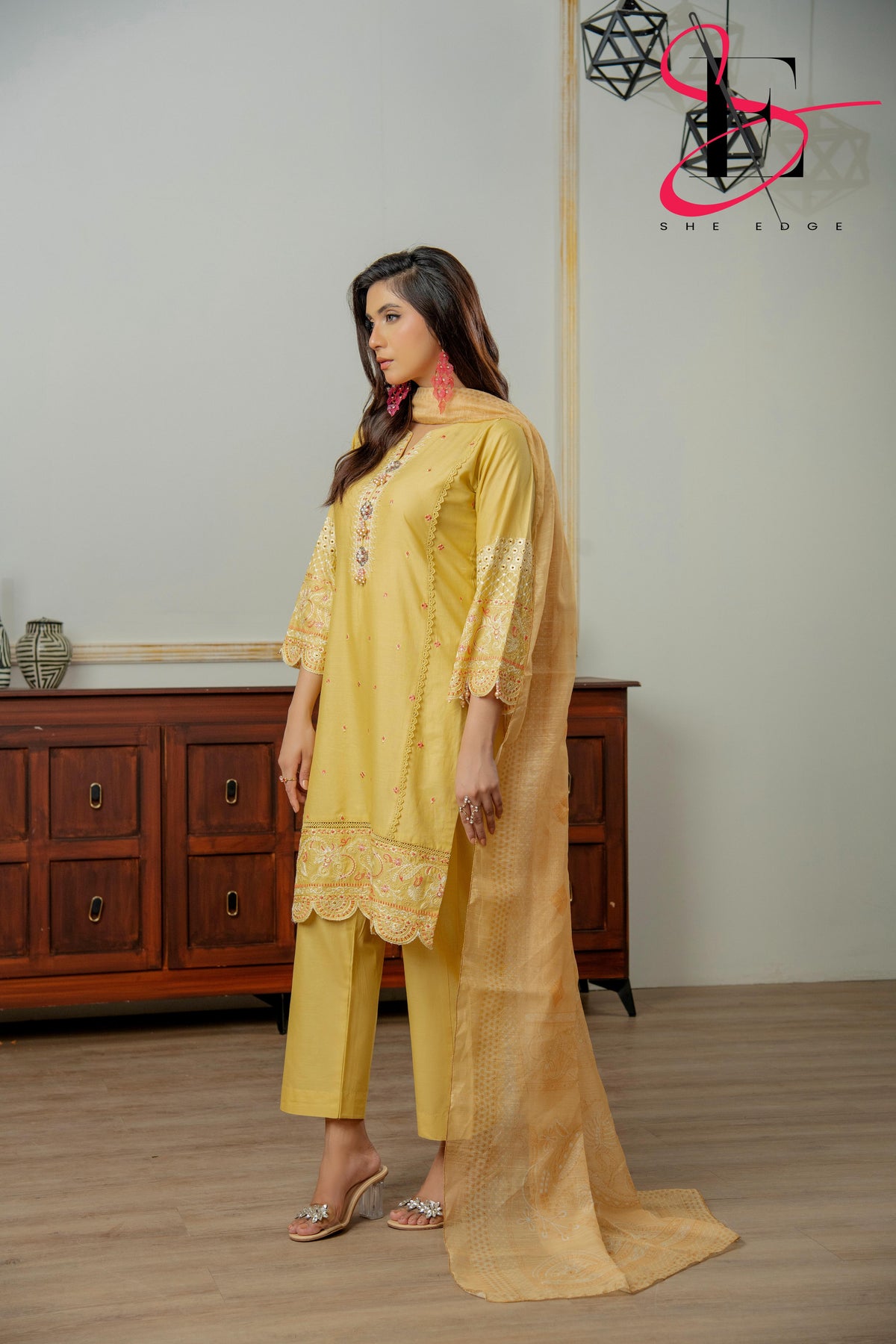 Three Piece Festive Stiched Embroidered Suit - Summers 2025