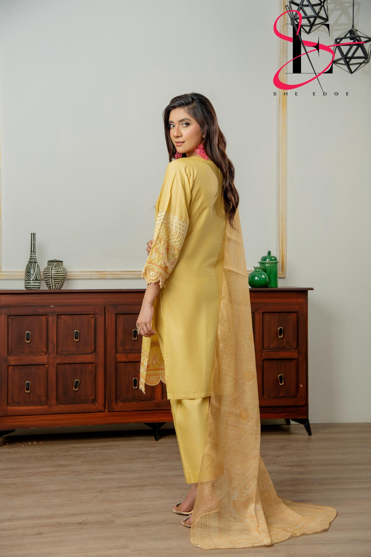 Three Piece Festive Stiched Embroidered Suit - Summers 2025