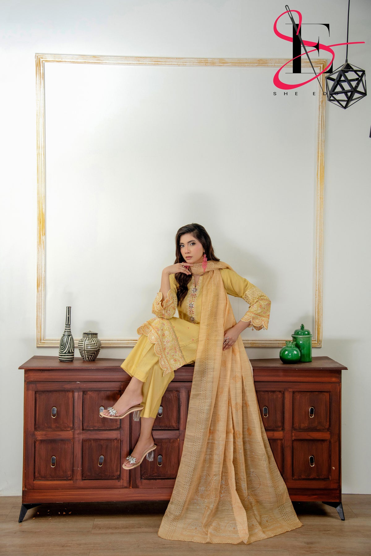 Three Piece Festive Stiched Embroidered Suit - Summers 2025