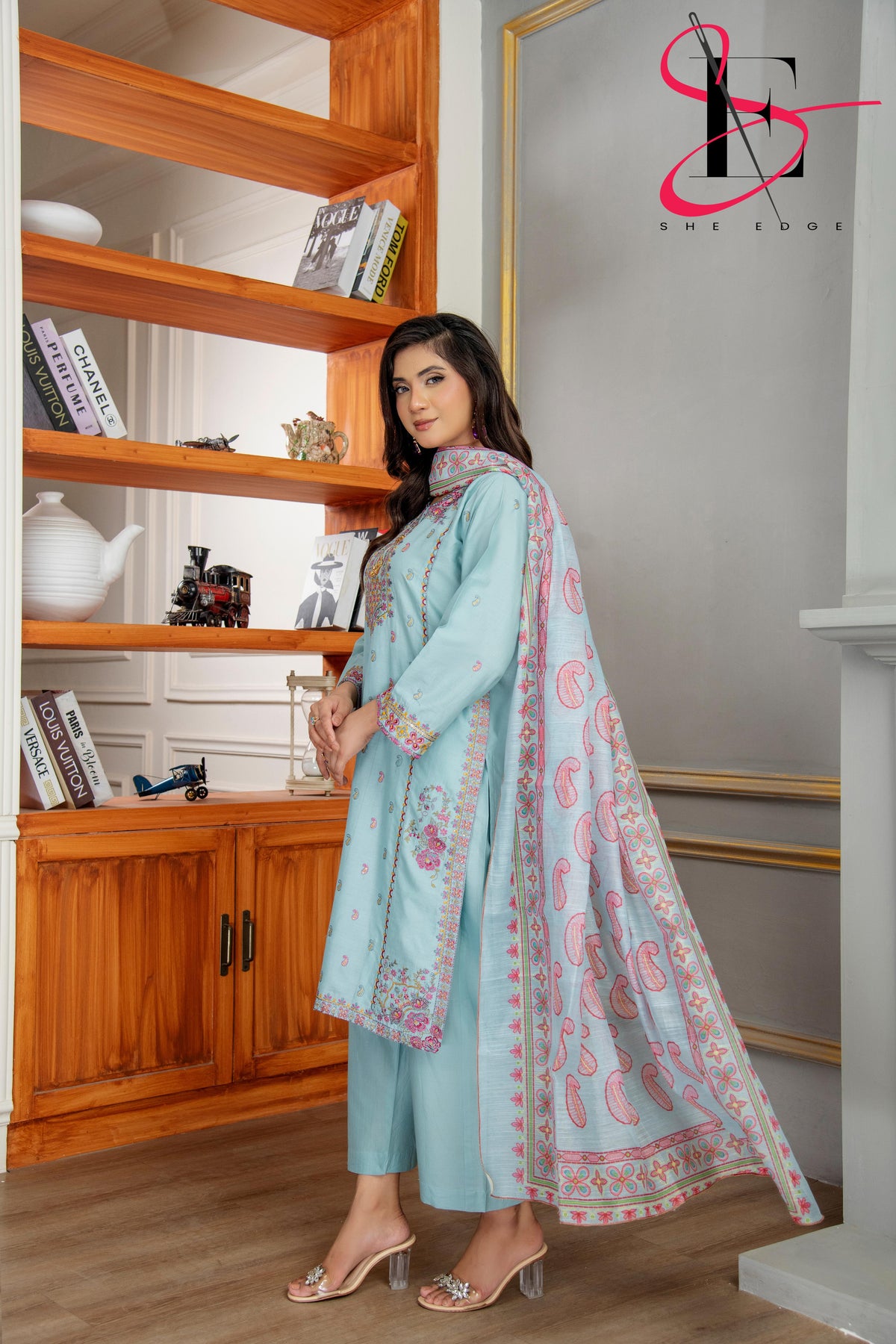 Three Piece Festive Stiched Embroidered Suit - Summers 2025