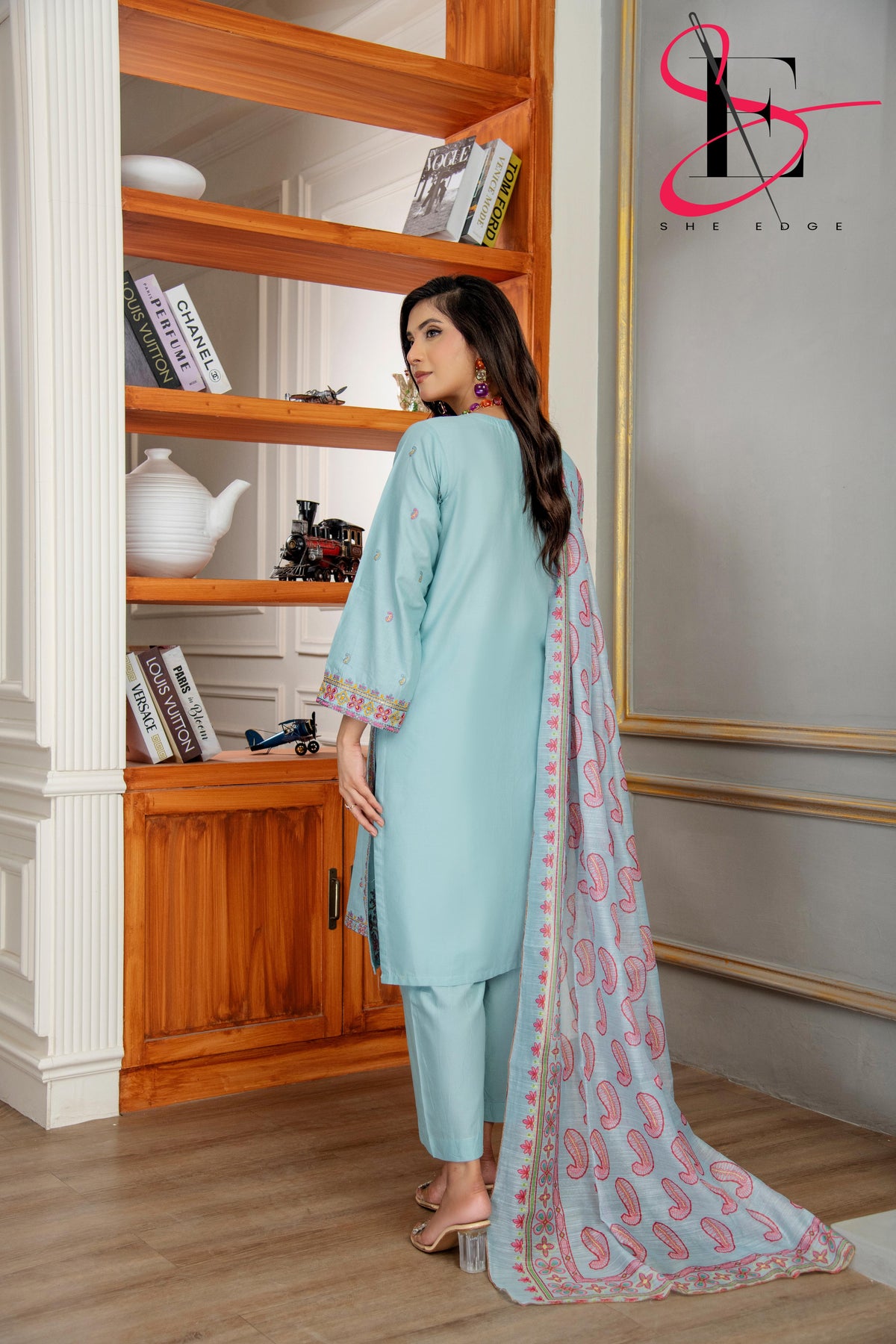 Three Piece Festive Stiched Embroidered Suit - Summers 2025