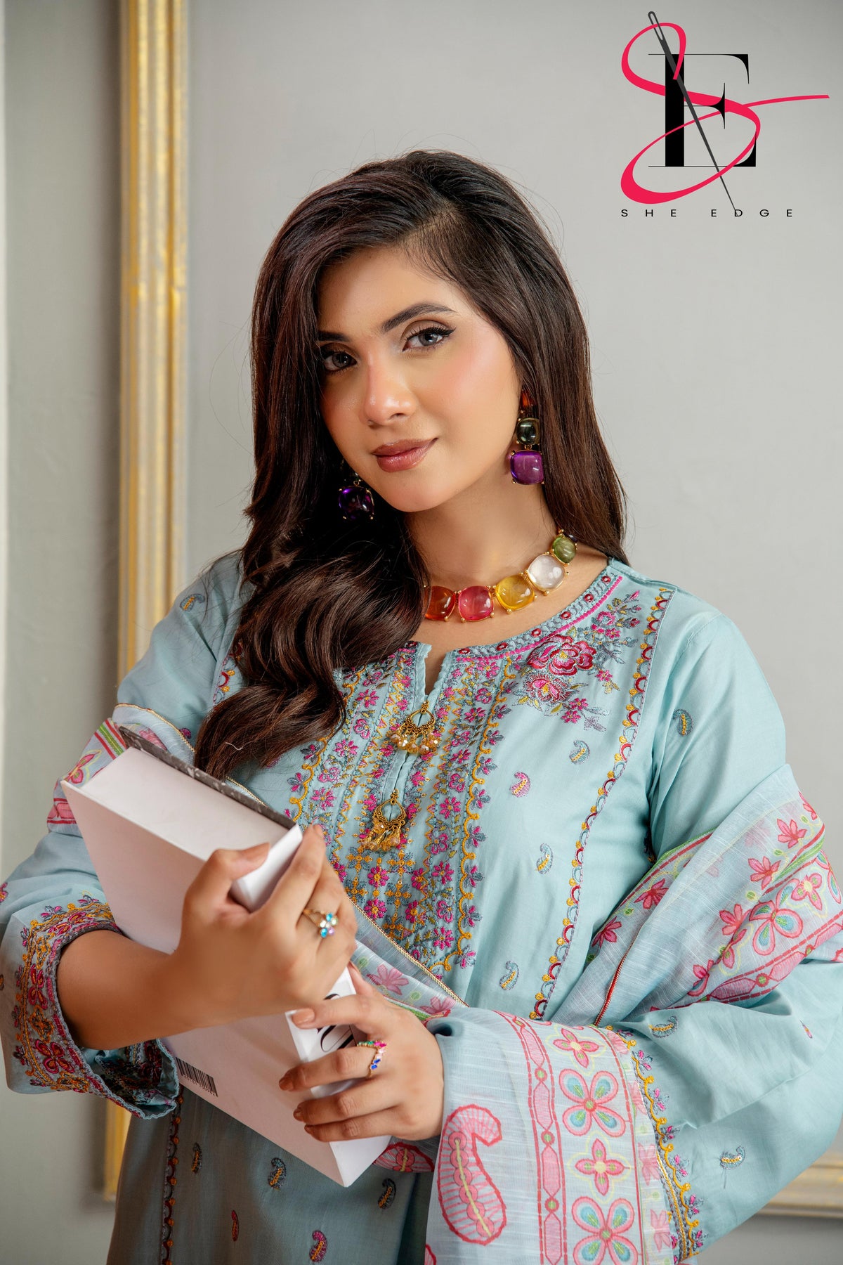 Three Piece Festive Stiched Embroidered Suit - Summers 2025