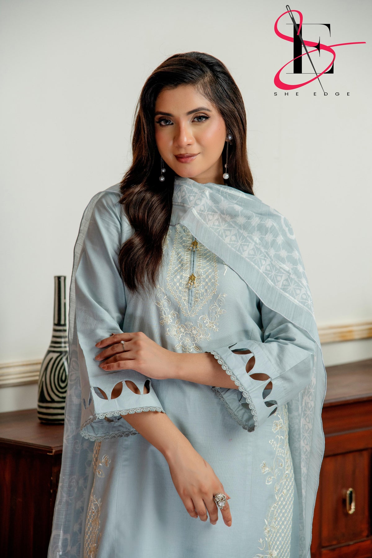 Three Piece Festive Stiched Embroidered Suit - Summers 2025