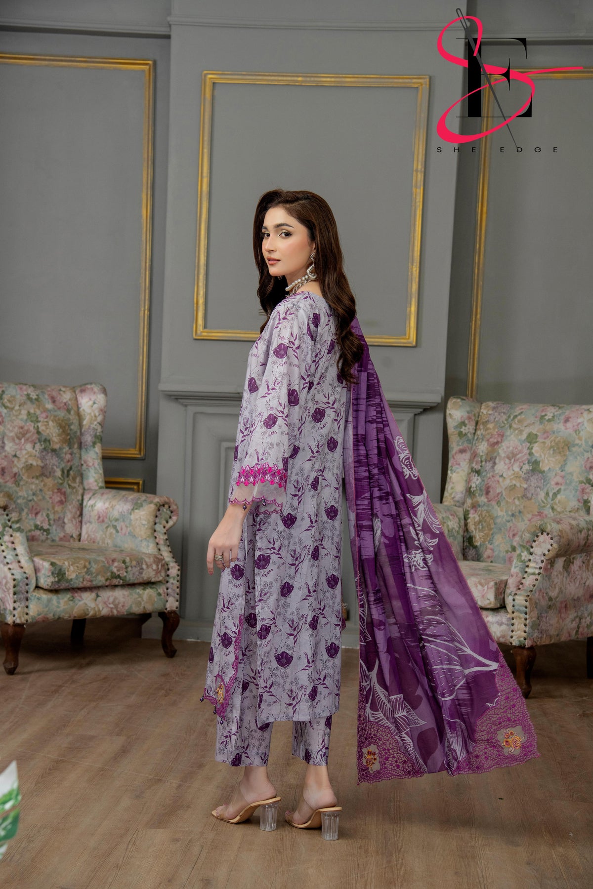 Three Piece Festive Stiched Embroidered Suit - Summers 2025
