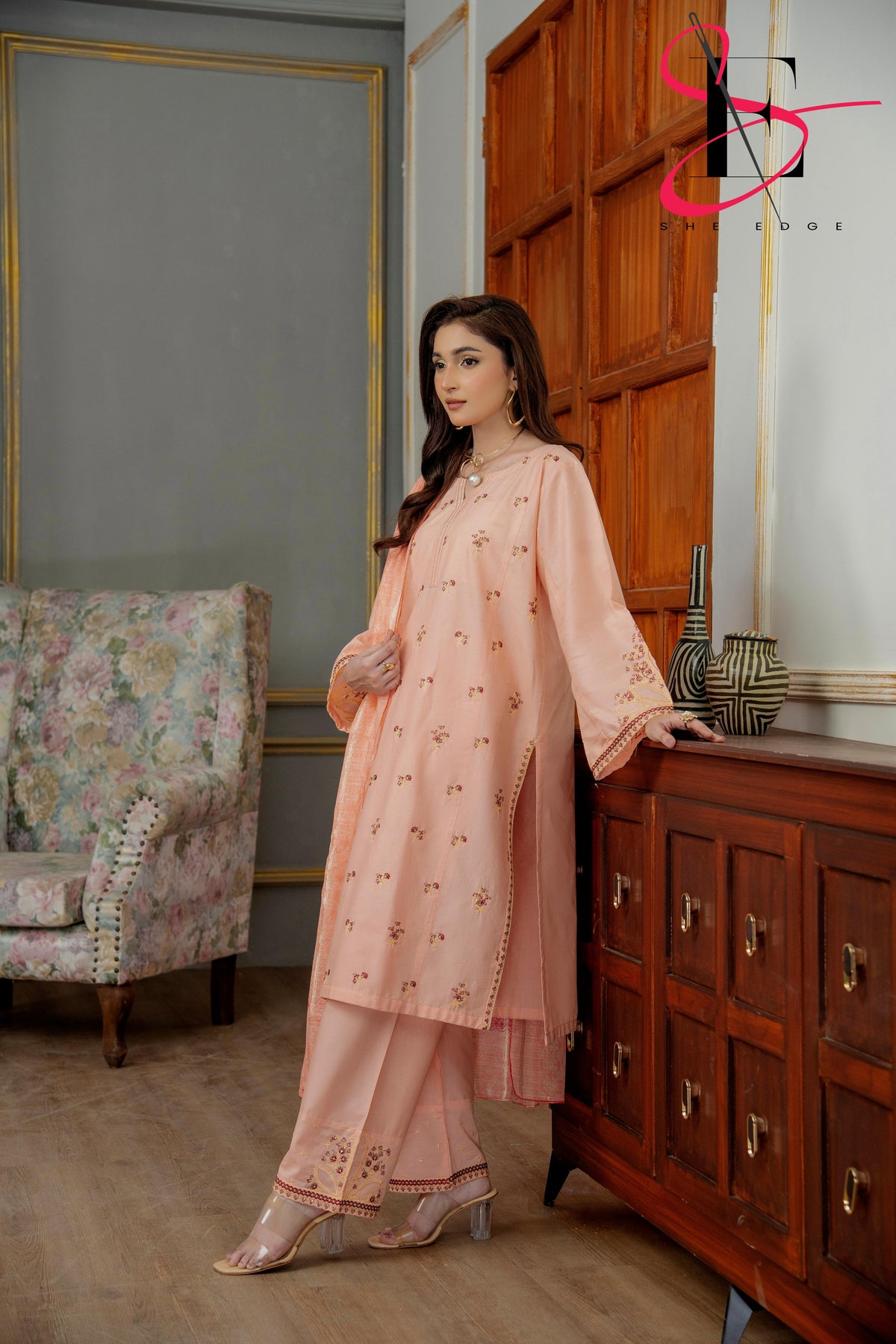 Three Piece Festive Stiched Embroidered Suit - Summers 2025