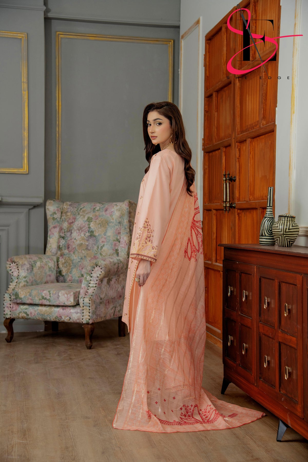 Three Piece Festive Stiched Embroidered Suit - Summers 2025