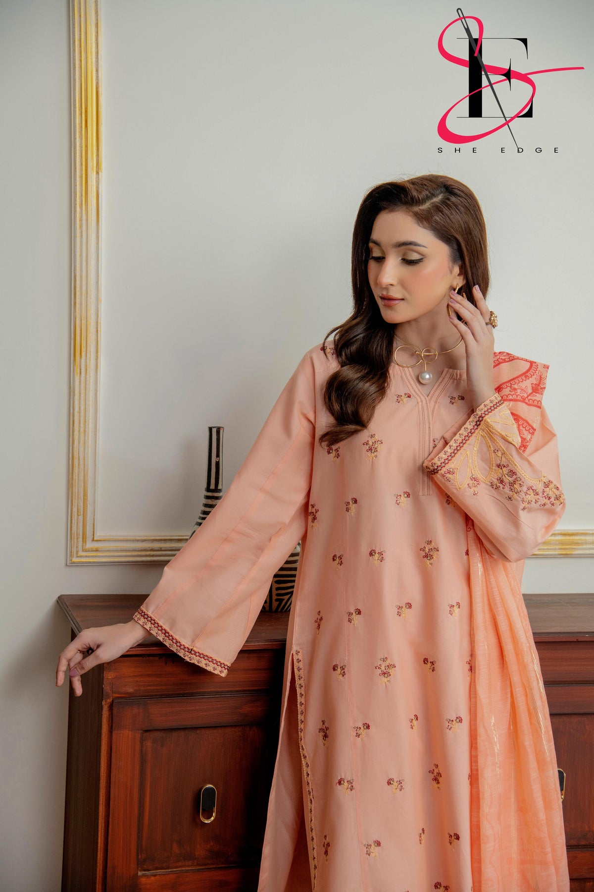 Three Piece Festive Stiched Embroidered Suit - Summers 2025