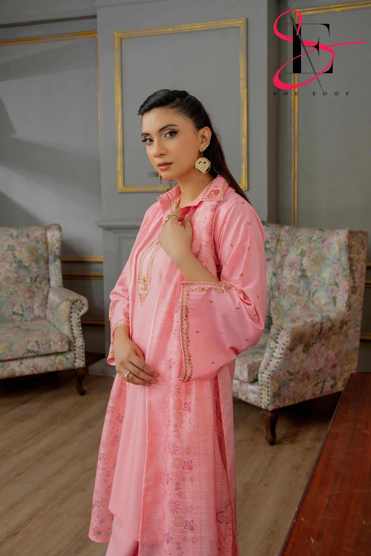 Three Piece Festive Stiched Embroidered Suit - Summers 2025