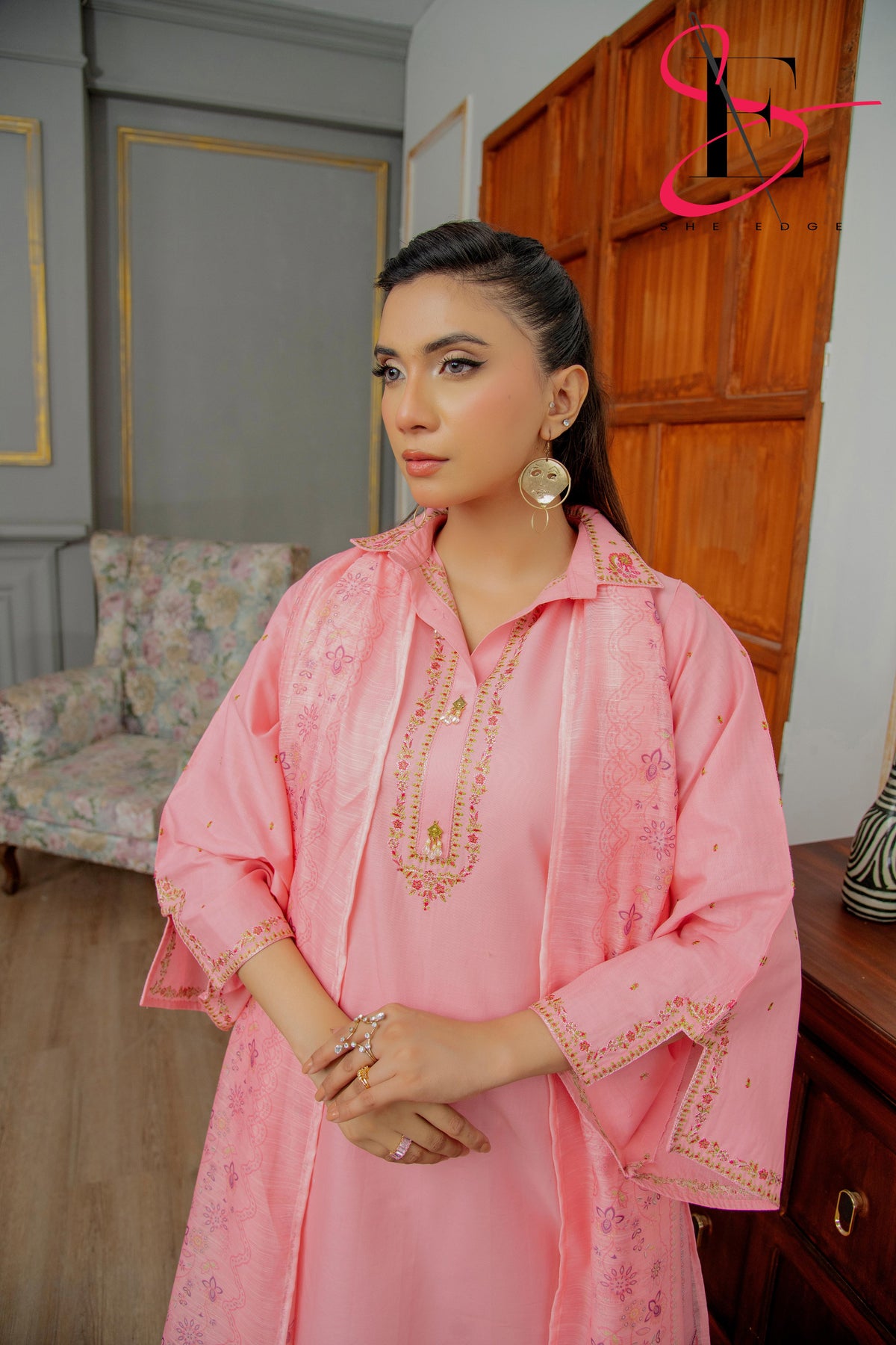 Three Piece Festive Stiched Embroidered Suit - Summers 2025