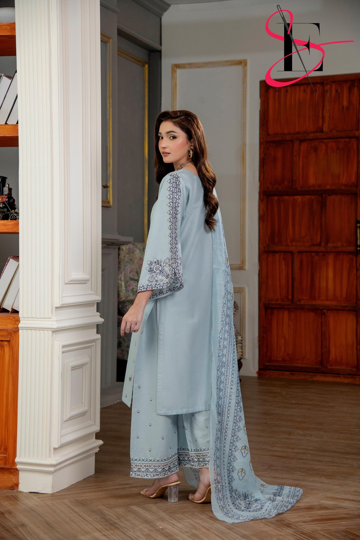 Three Piece Festive Stiched Embroidered Suit - Summers 2025