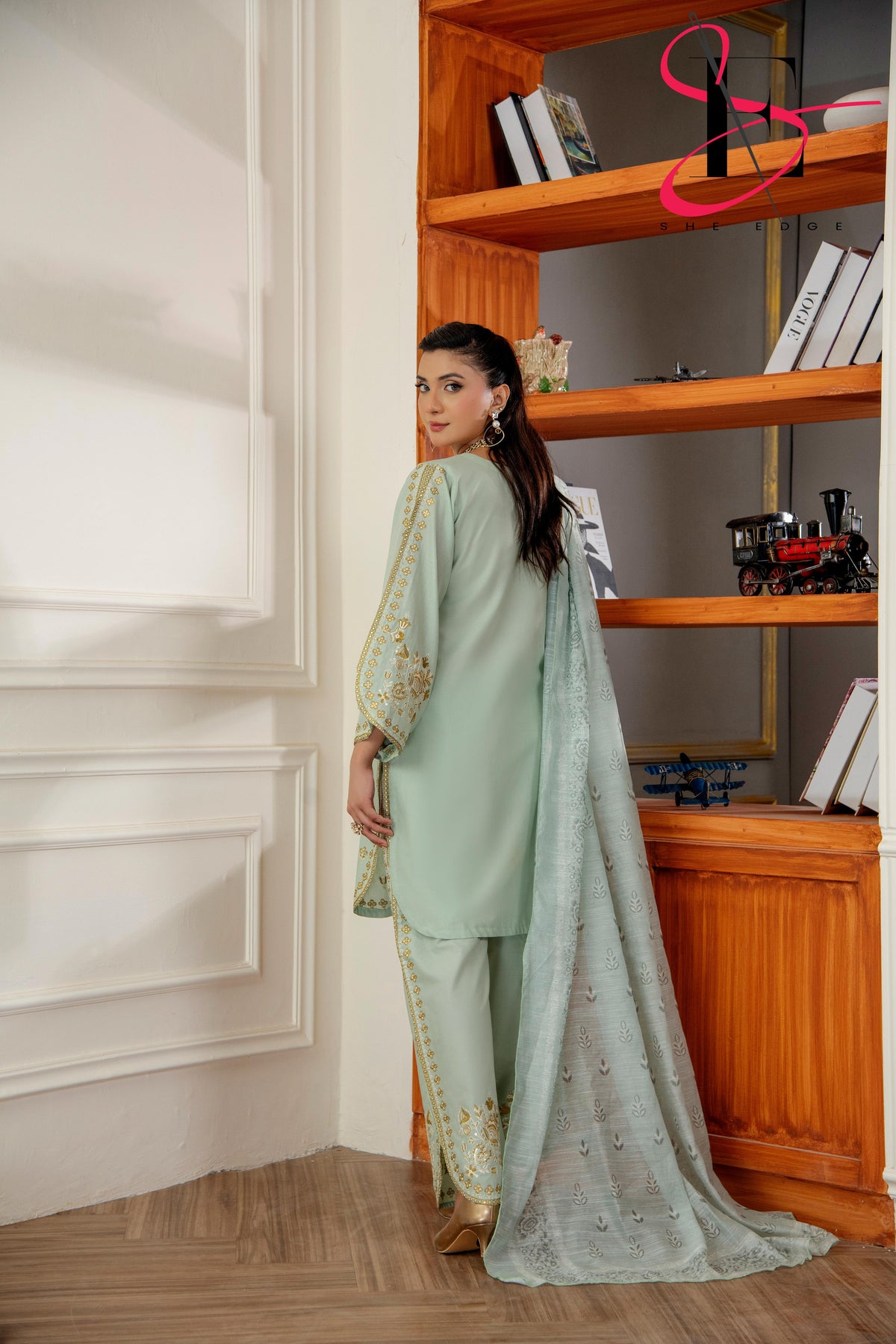 Three Piece Festive Stiched Embroidered Suit - Summers 2025