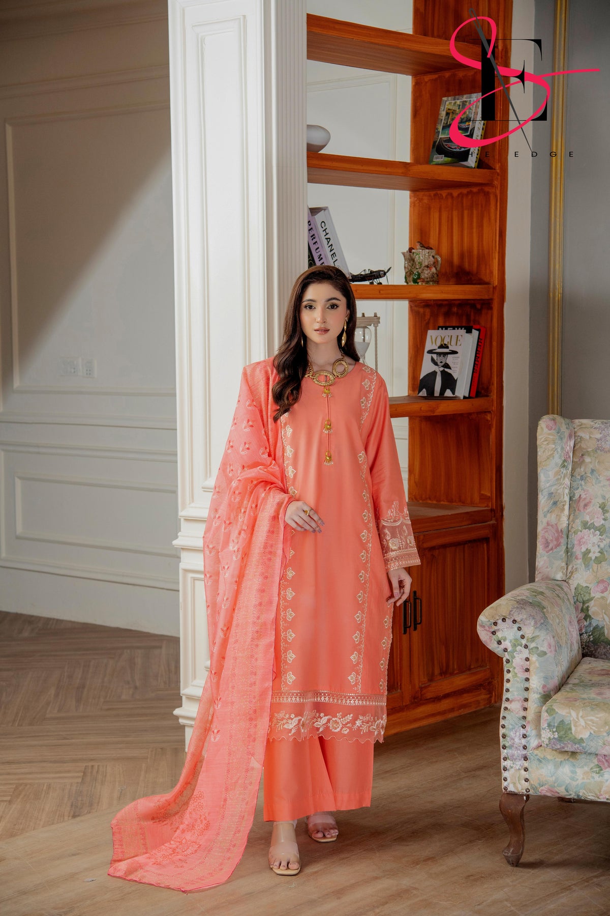 Three Piece Festive Stiched Embroidered Suit - Summers 2025