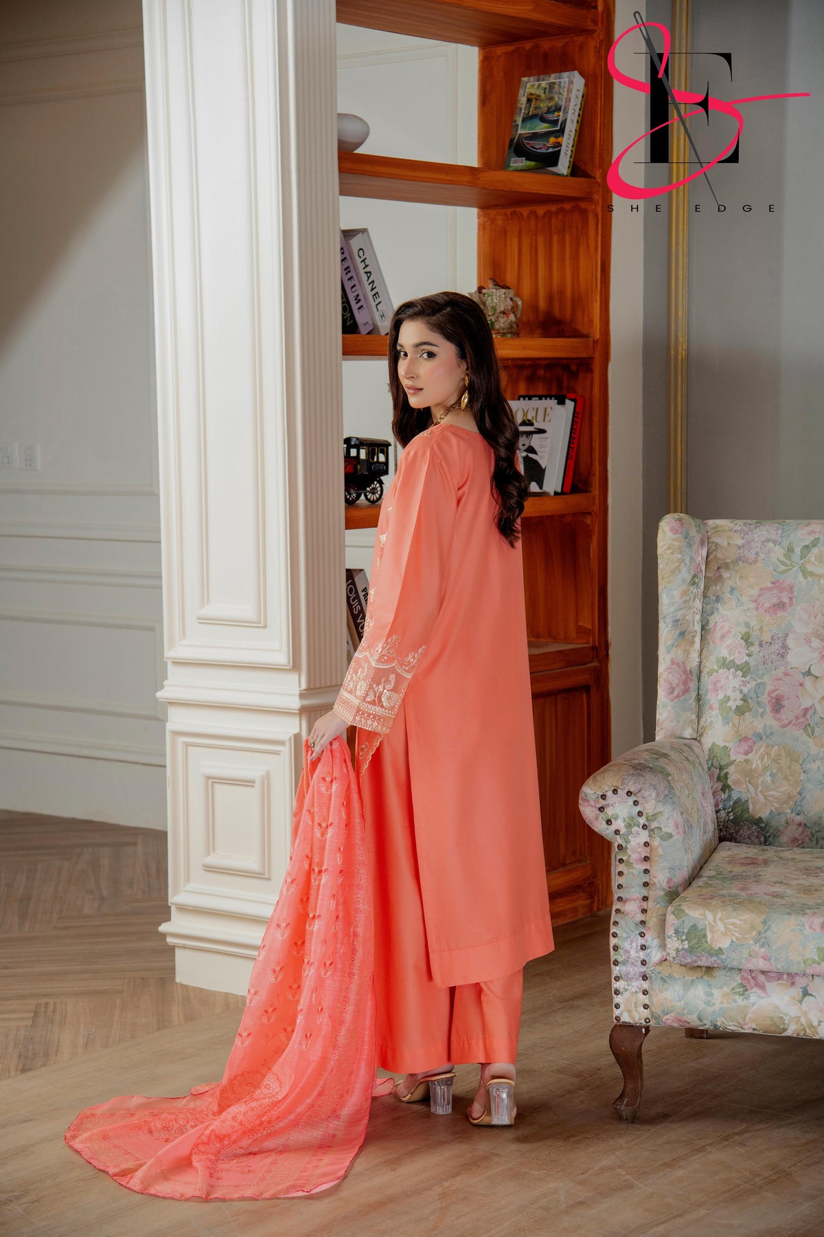 Three Piece Festive Stiched Embroidered Suit - Summers 2025
