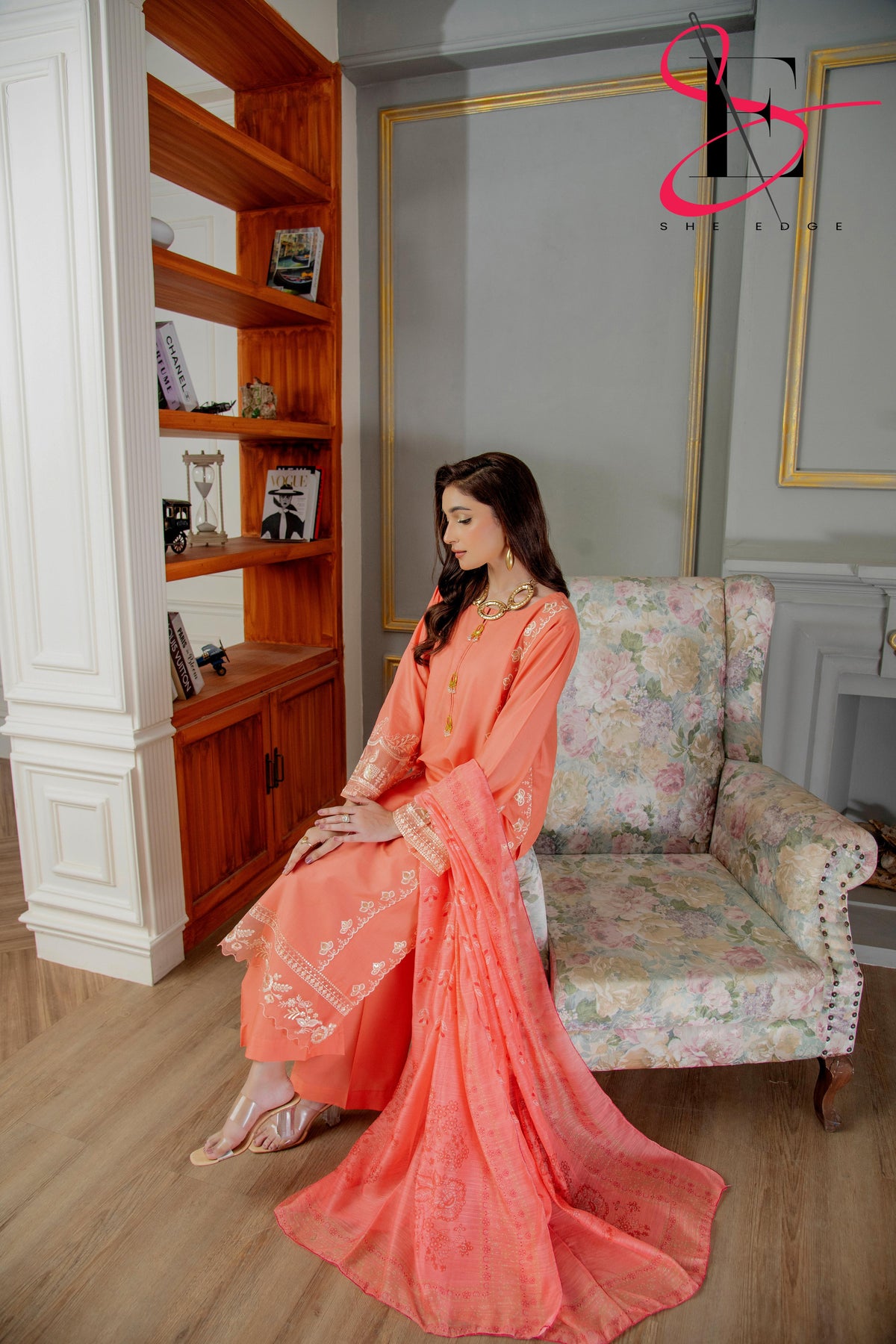 Three Piece Festive Stiched Embroidered Suit - Summers 2025