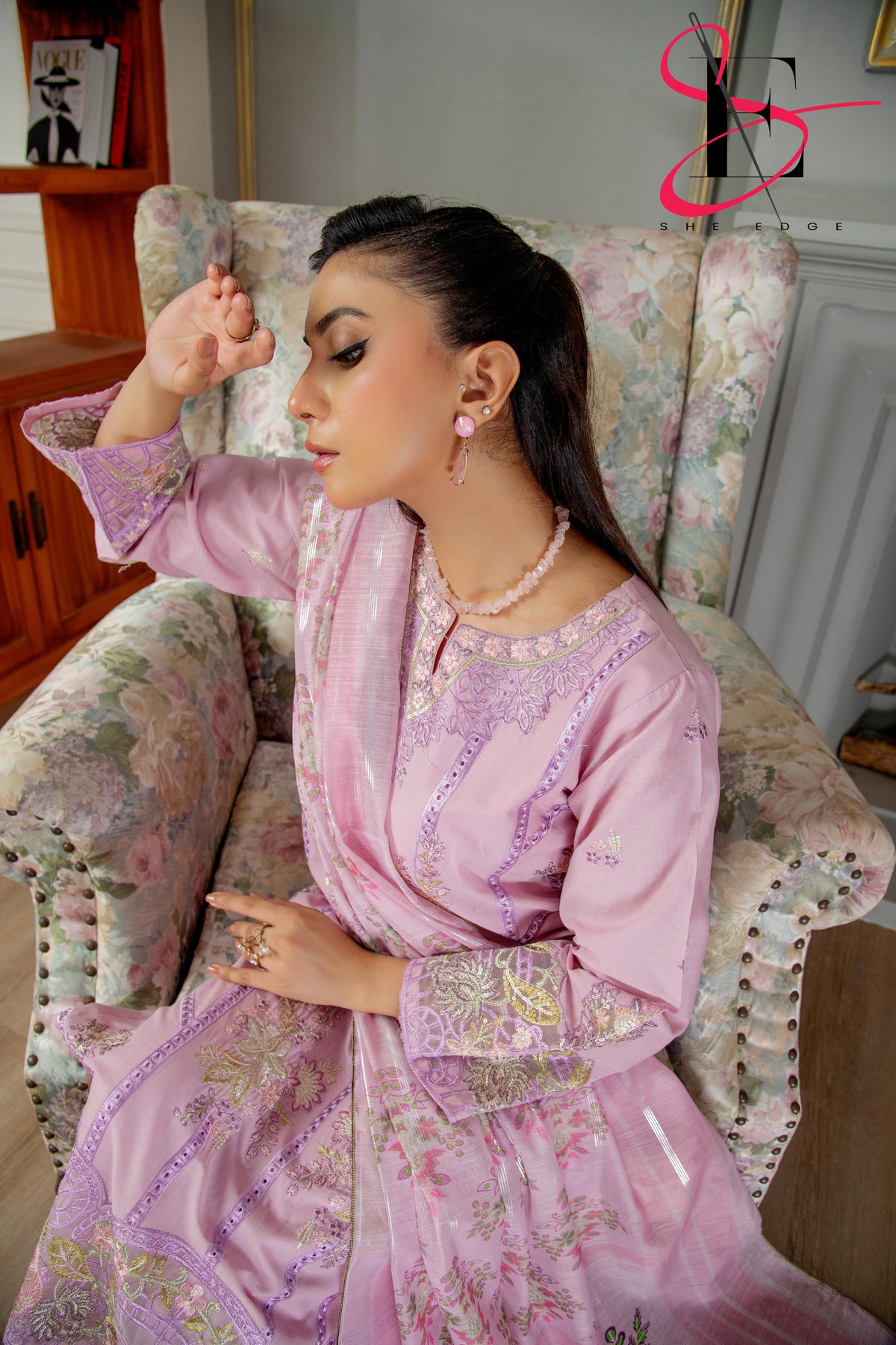 Three Piece Festive Stiched Embroidered Suit - Summers 2025